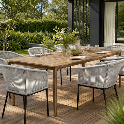 Tuinstoel beige metaal Barco