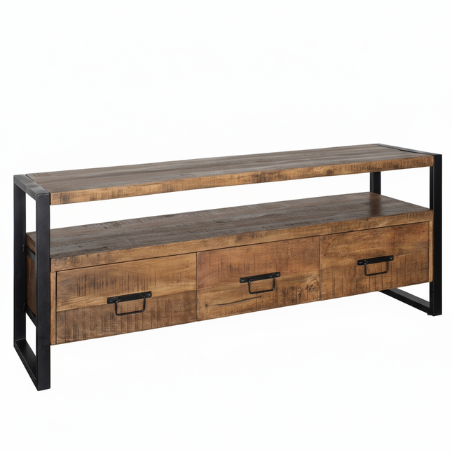 Tv meubel bruin mangohout 150cm Ilse