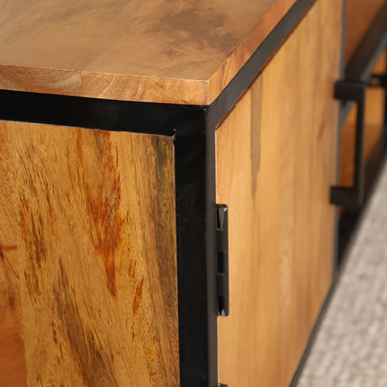 Tweedekans model: Tv meubel bruin mangohout 130cm Liv