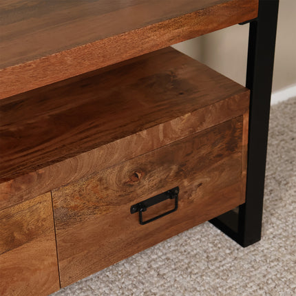 Tv meubel bruin mangohout 100cm Ilse