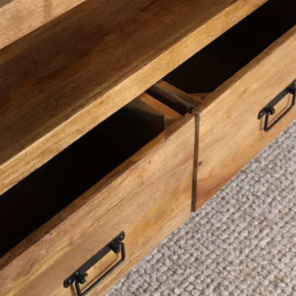 Tv meubel bruin mangohout 180cm Ilse
