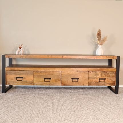 Tv meubel bruin mangohout 180cm Ilse