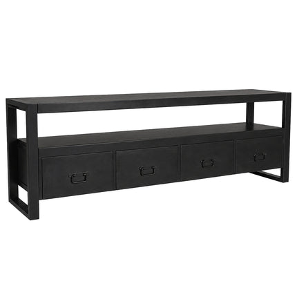 Tv meubel zwart mangohout 180cm Ilse