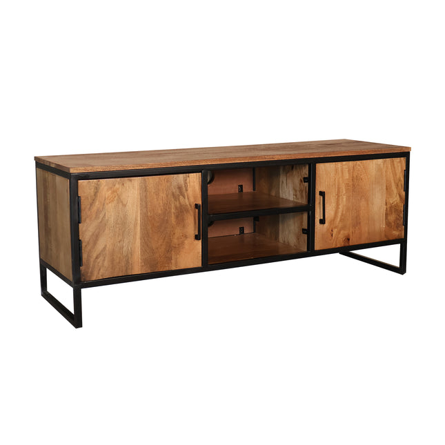 Tv meubel bruin mangohout 130cm Liv