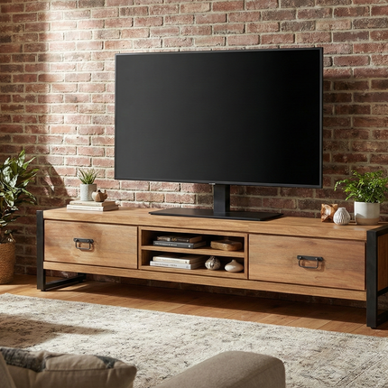 Tv meubel lichtbruin mangohout 180cm Avelyn