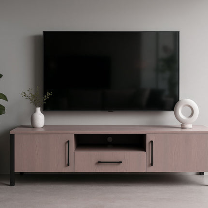Tv meubel walnoot melamine 170cm Bente