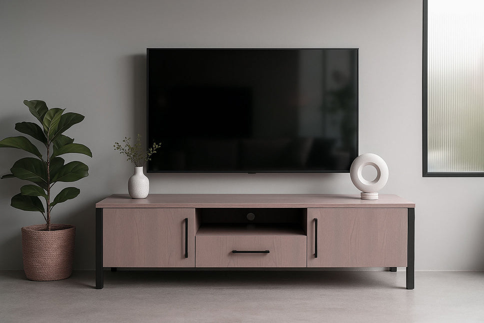 Tv meubel walnoot melamine 170cm Bente