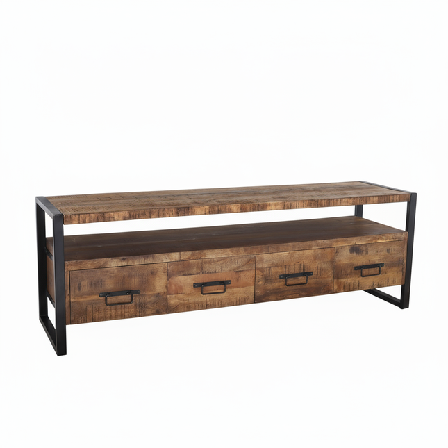 Tv meubel bruin mangohout 180cm Ilse