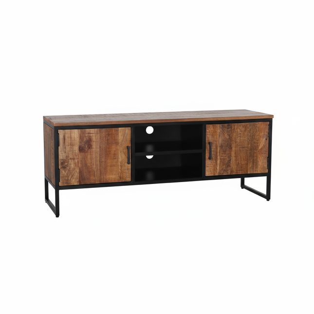 Tv meubel bruin mangohout 130cm Liv
