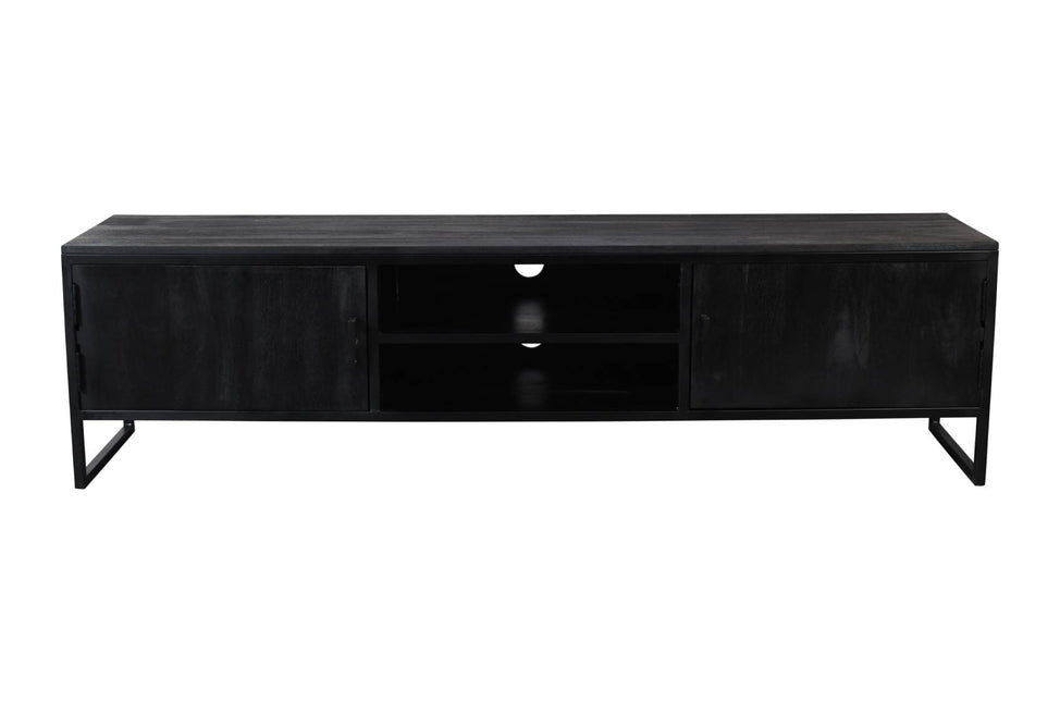 TV meubel zwart mangohout 180cm Liv