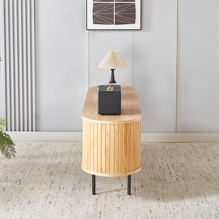 Tv meubel Japandi lichtbruin MDF 140cm Simon