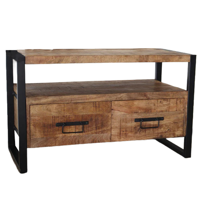 Tweedekans model: Tv meubel bruin mangohout 100cm Ilse