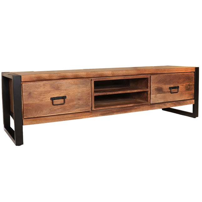 Tv meubel bruin mangohout 160cm Avelyn