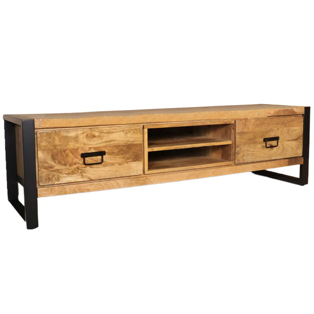Tv meubel lichtbruin mangohout 160cm Avelyn