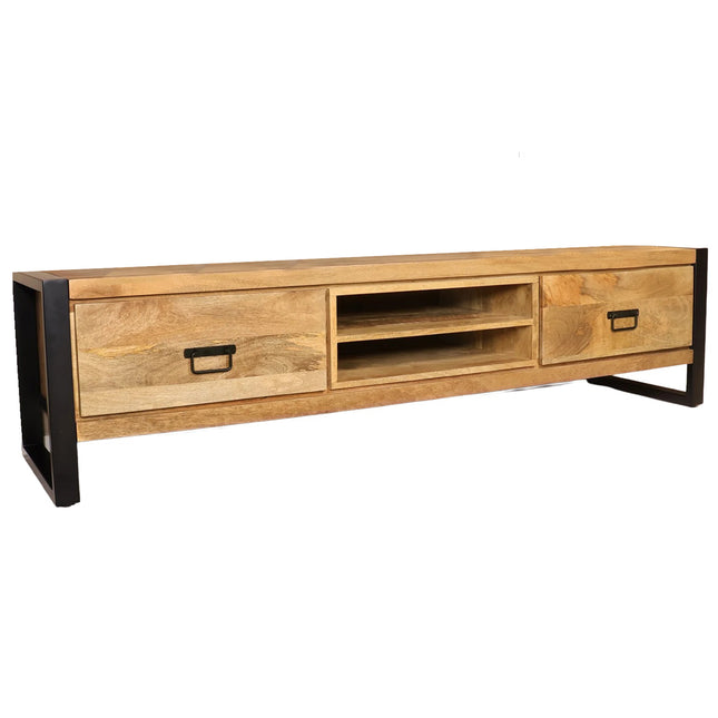 Tv meubel lichtbruin mangohout 180cm Avelyn