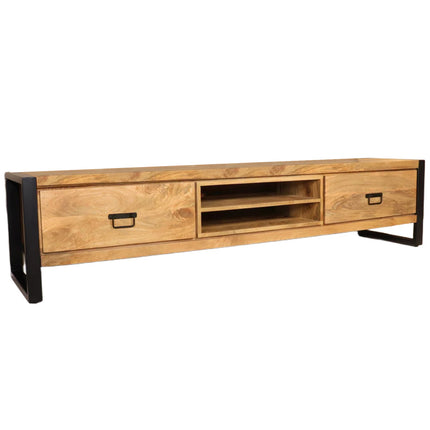 Tv meubel lichtbruin mangohout 200cm Avelyn