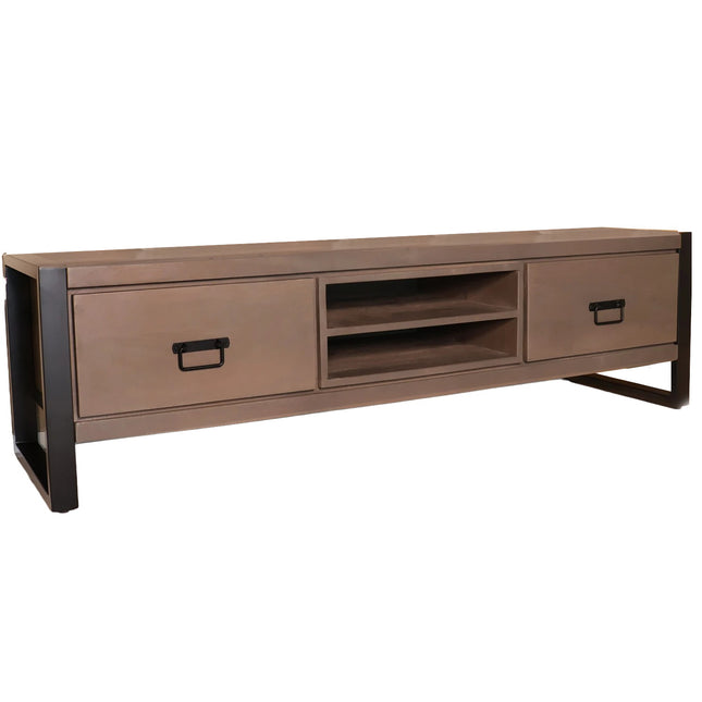 Tv meubel walnoot mangohout 160cm Avelyn