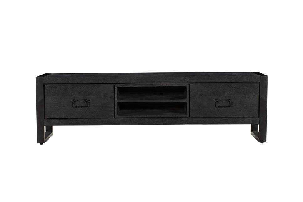 Tv meubel zwart mangohout 160cm Avelyn