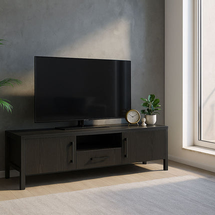 Tv meubel zwart melamine 170cm Bente