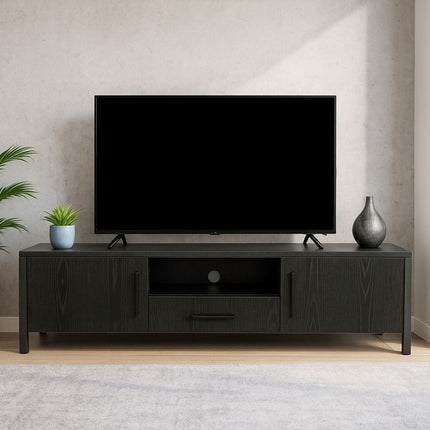 Tv meubel zwart melamine 170cm Bente