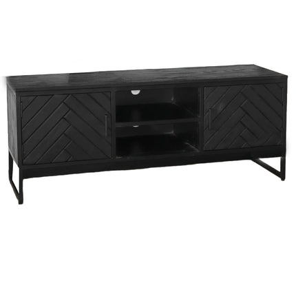 Tv meubel zwart mangohout 130cm Liv