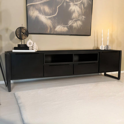 Tv meubel zwart melamine 185cm Madison