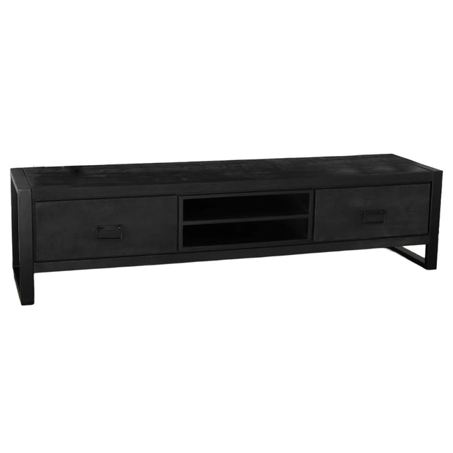 Tv meubel zwart mangohout 180cm Avelyn