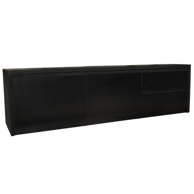 Tv meubel zwart melamine 180cm Cassie