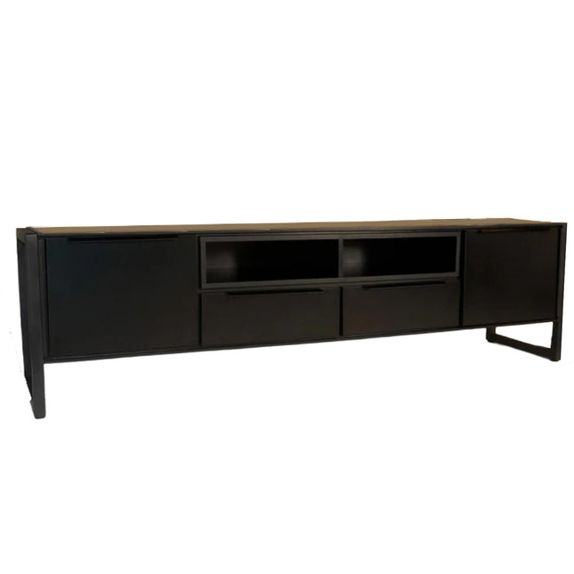 Tv meubel zwart melamine 185cm Madison