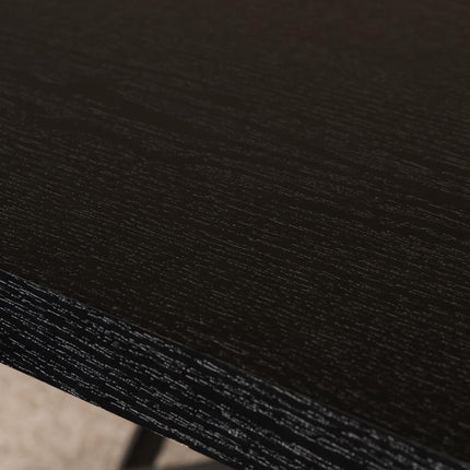 Uitschuifbare eettafel ovaal 160-220cm Liam zwart MDF