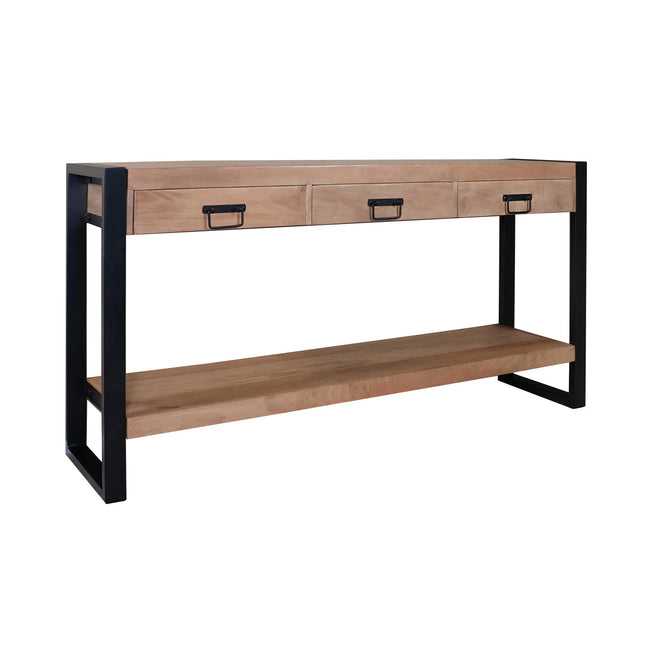 Bijzettafel 150cm mangohout Vera lichtbruin