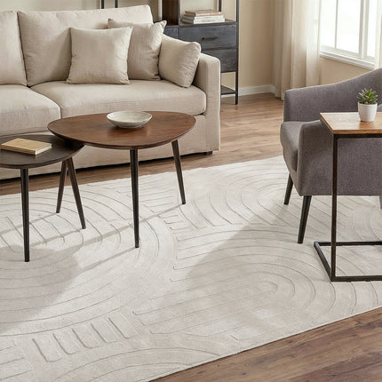 Vloerkleed Japandi gebroken wit 160x230cm