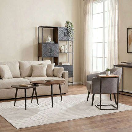 Vloerkleed Japandi gebroken wit 200x300cm