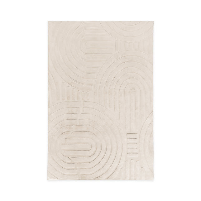 Vloerkleed Japandi gebroken wit 160x230cm