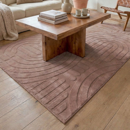 Vloerkleed Japandi taupe 200x350cm