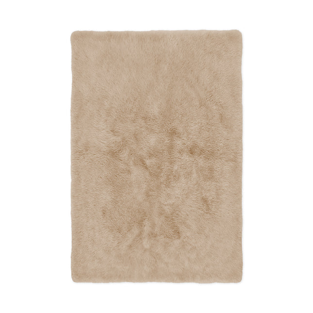 Vloerkleed beige 200x300cm hoogpolig