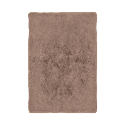 Vloerkleed taupe 200x350cm hoogpolig