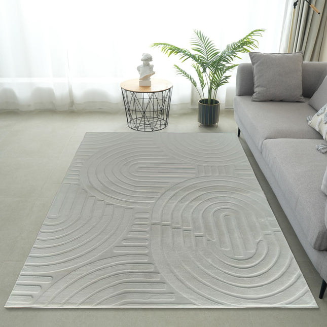 Vloerkleed Japandi gebroken wit 200x300cm