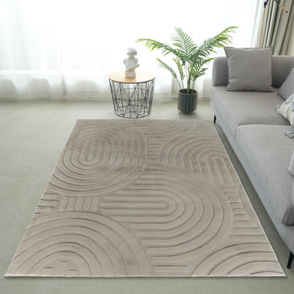 Vloerkleed Japandi taupe 200x300cm