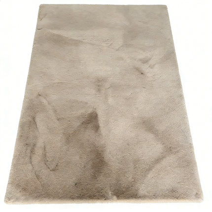 Vloerkleed beige 200x350cm hoogpolig