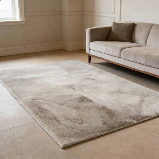 Vloerkleed beige 200x300cm hoogpolig