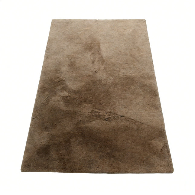 Vloerkleed taupe 200x350cm hoogpolig