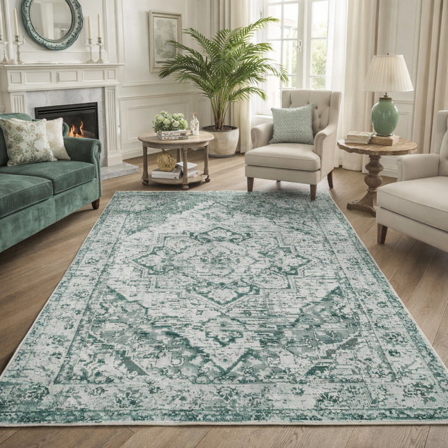 Vloerkleed perzisch 200x350cm groen