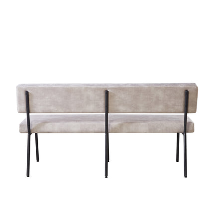 Eetkamerbank Wendy 180cm wit velvet