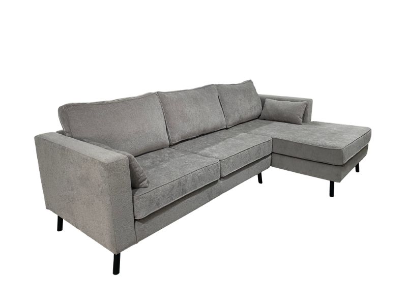Hoekbank Hilde 270cm chenille grijs rechts