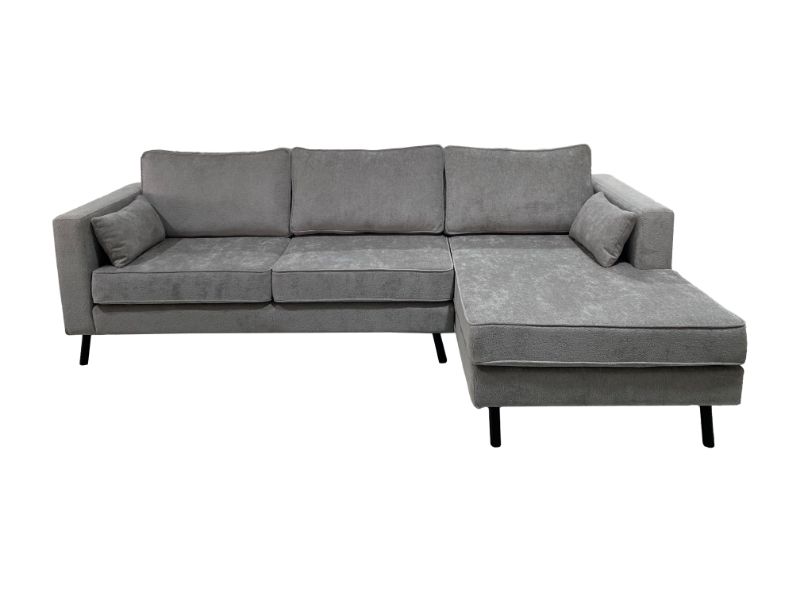 Hoekbank Hilde 270cm chenille grijs rechts