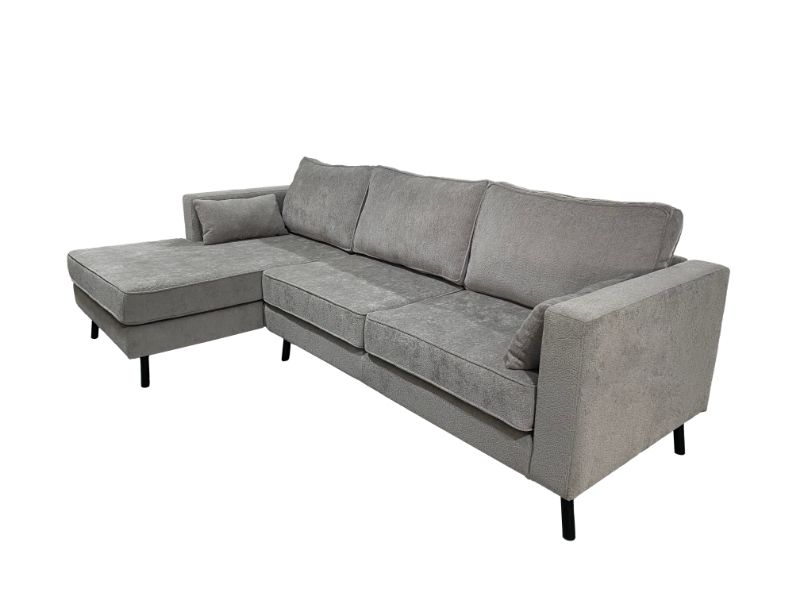 Hoekbank Hilde 270cm chenille grijs links