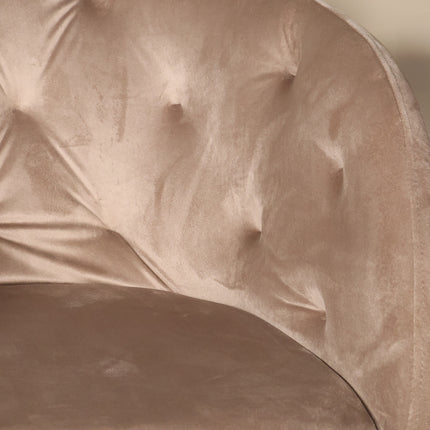 Eetkamerstoel draaibaar champagne velvet Willow