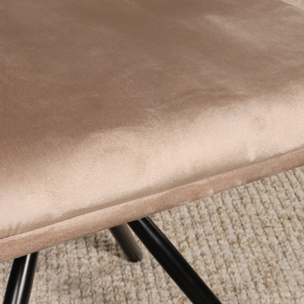 SET DEAL 4 stuks: Eetkamerstoel draaibaar champagne velvet Willow