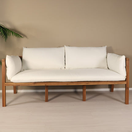 Loungebank tuin Xandra wit acaciahout 169cm